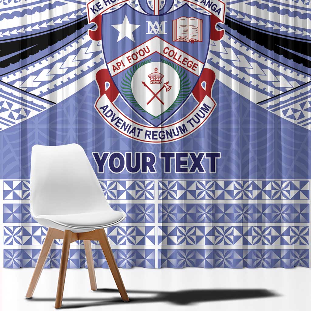 Personalised Tonga Apifoou College Window Curtain Polynesian Ngatu Tribal LT9 - Polynesian Pride