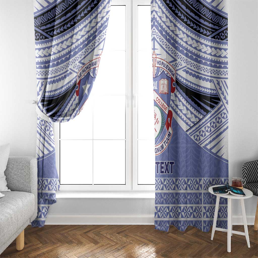 Personalised Tonga Apifoou College Window Curtain Polynesian Ngatu Tribal LT9 - Polynesian Pride