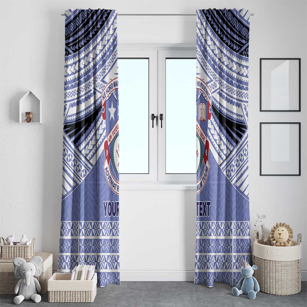 Personalised Tonga Apifoou College Window Curtain Polynesian Ngatu Tribal LT9 - Polynesian Pride