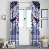 Personalised Tonga Apifoou College Window Curtain Polynesian Ngatu Tribal LT9 - Polynesian Pride