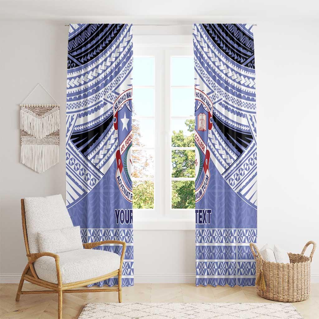 Personalised Tonga Apifoou College Window Curtain Polynesian Ngatu Tribal LT9 - Polynesian Pride