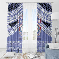 Personalised Tonga Apifoou College Window Curtain Polynesian Ngatu Tribal LT9 - Polynesian Pride