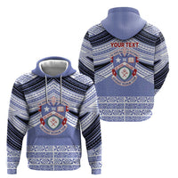 Personalised Tonga Apifoou College Zip Hoodie Polynesian Ngatu Tribal