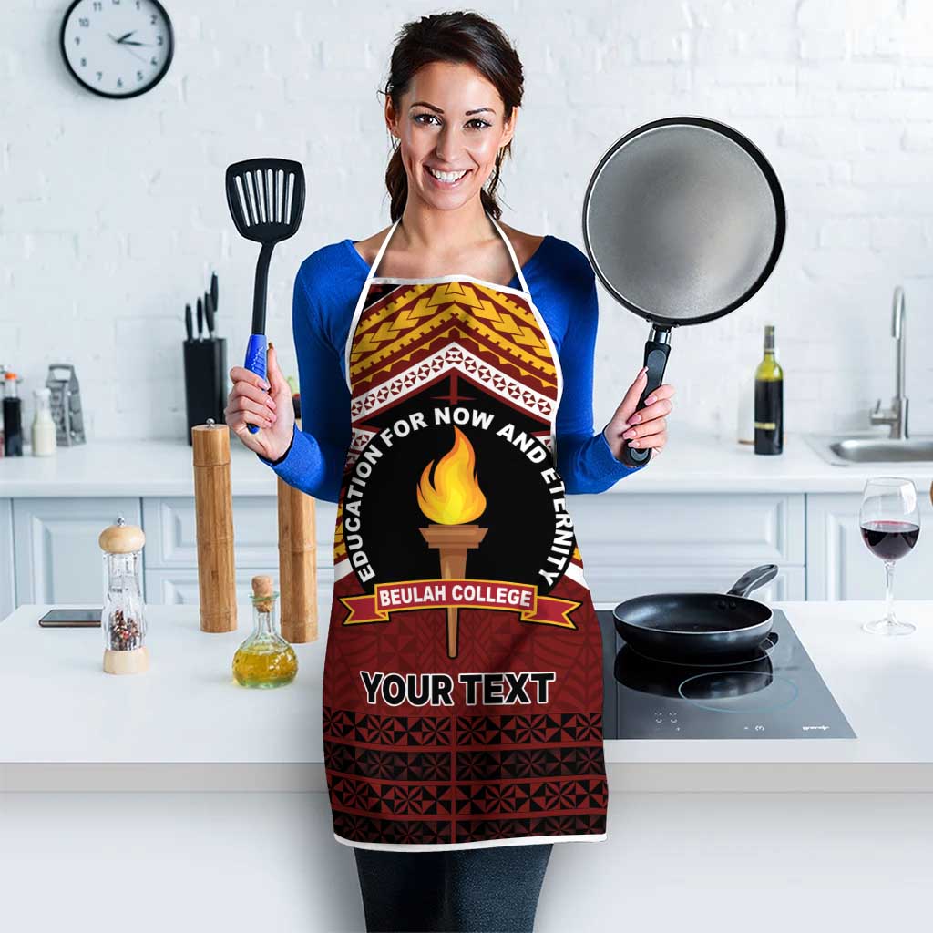 Personalised Tonga Beulah College Apron Polynesian Ngatu Tribal LT9 - Polynesian Pride