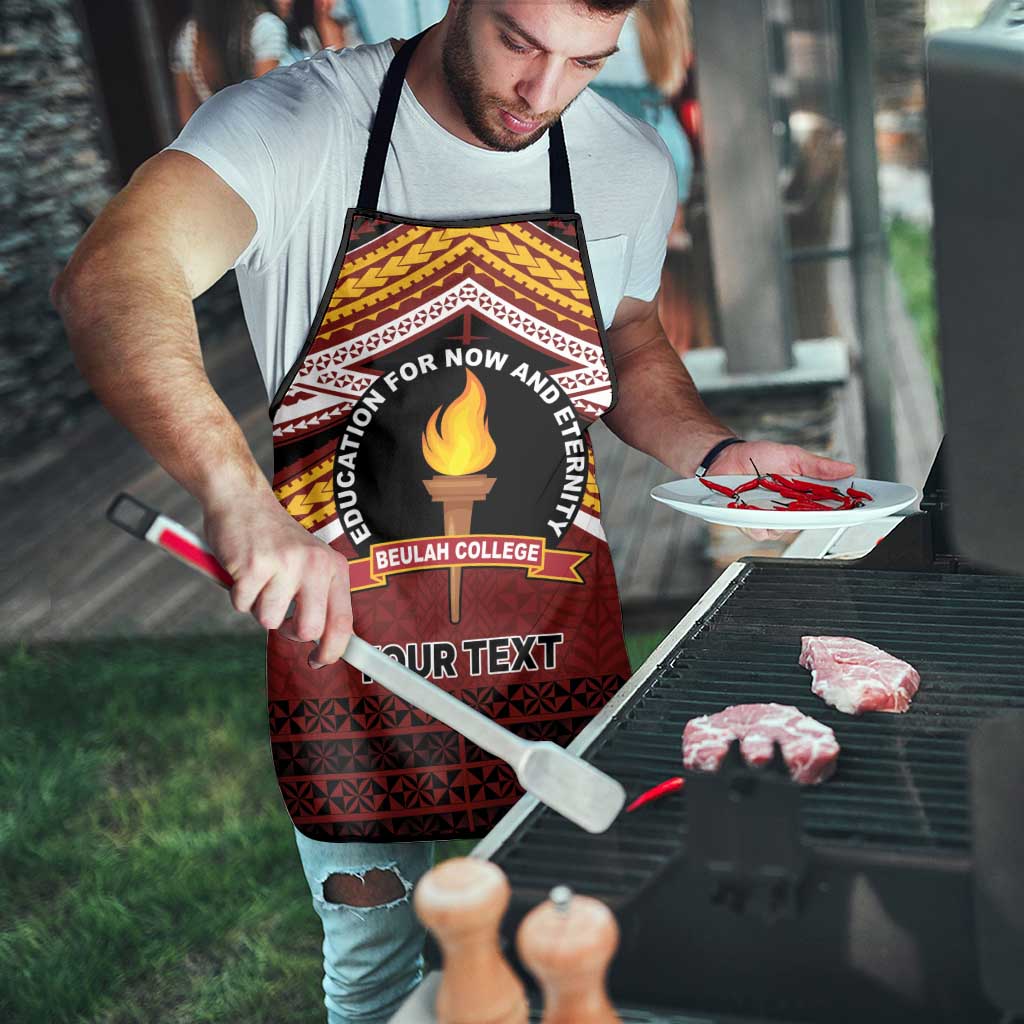 Personalised Tonga Beulah College Apron Polynesian Ngatu Tribal LT9 - Polynesian Pride