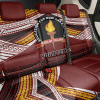 Personalised Tonga Beulah College Back Car Seat Cover Polynesian Ngatu Tribal