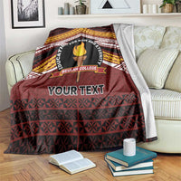 Personalised Tonga Beulah College Blanket Polynesian Ngatu Tribal LT9 Red - Polynesian Pride