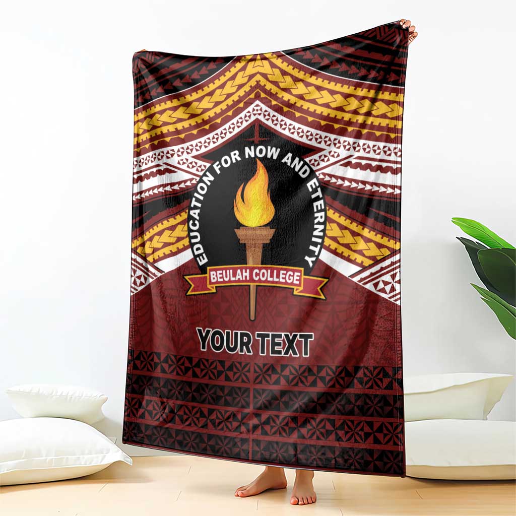 Personalised Tonga Beulah College Blanket Polynesian Ngatu Tribal LT9 - Polynesian Pride
