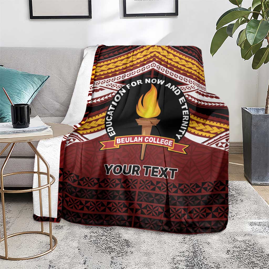 Personalised Tonga Beulah College Blanket Polynesian Ngatu Tribal LT9 - Polynesian Pride