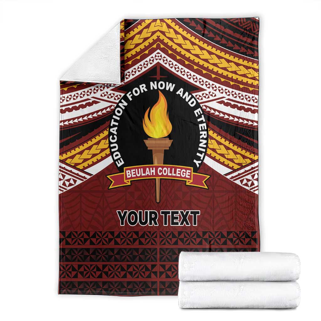 Personalised Tonga Beulah College Blanket Polynesian Ngatu Tribal LT9 - Polynesian Pride