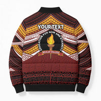 Personalised Tonga Beulah College Bomber Puffer Jacket Polynesian Ngatu Tribal LT9 - Polynesian Pride