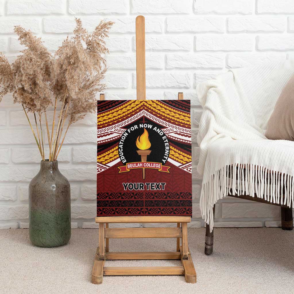 Personalised Tonga Beulah College Canvas Wall Art Polynesian Ngatu Tribal LT9 - Polynesian Pride