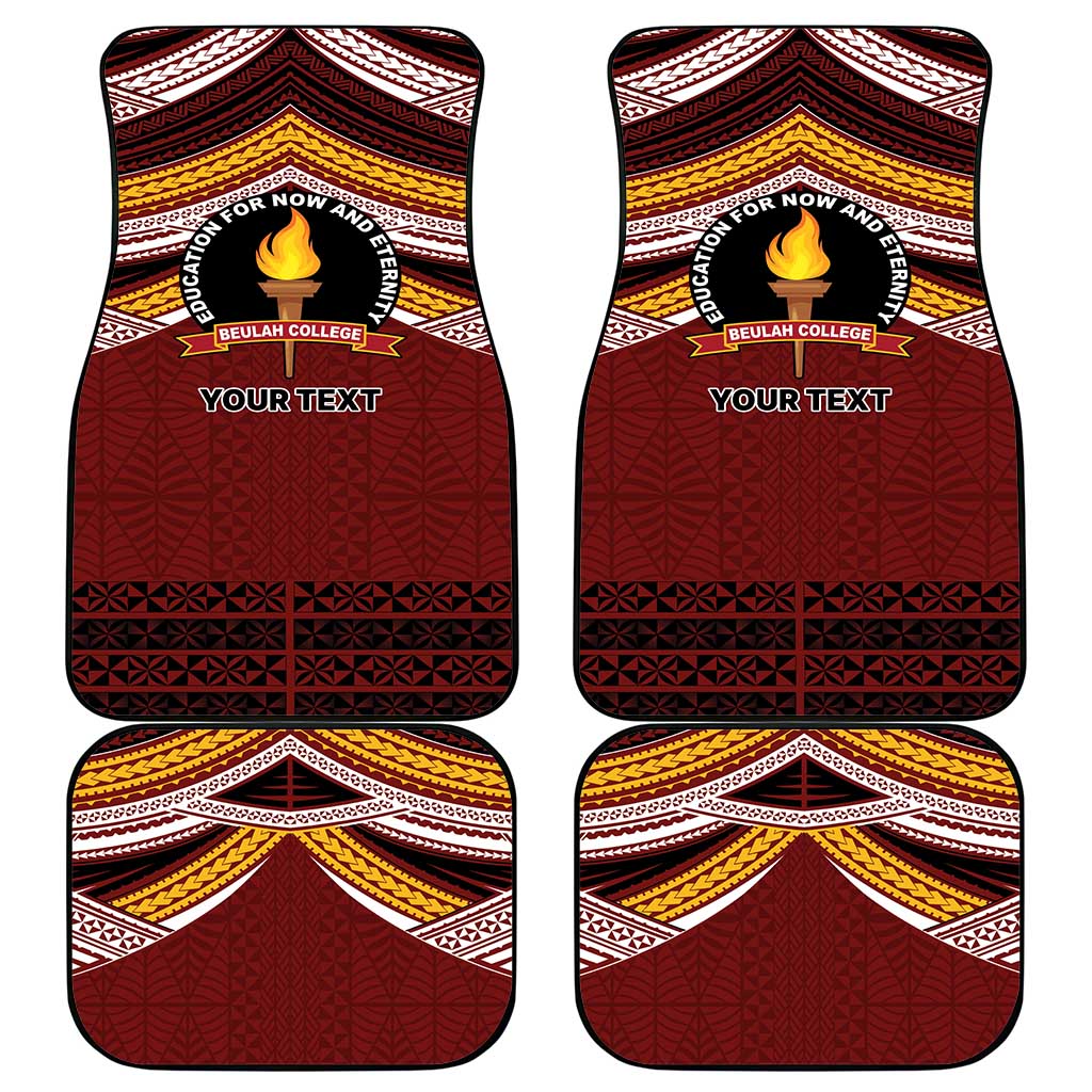 Personalised Tonga Beulah College Car Mats Polynesian Ngatu Tribal LT9 - Polynesian Pride