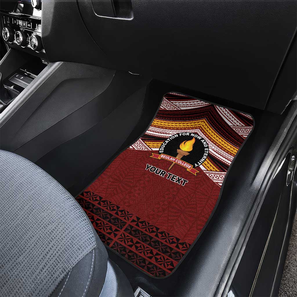 Personalised Tonga Beulah College Car Mats Polynesian Ngatu Tribal LT9 - Polynesian Pride