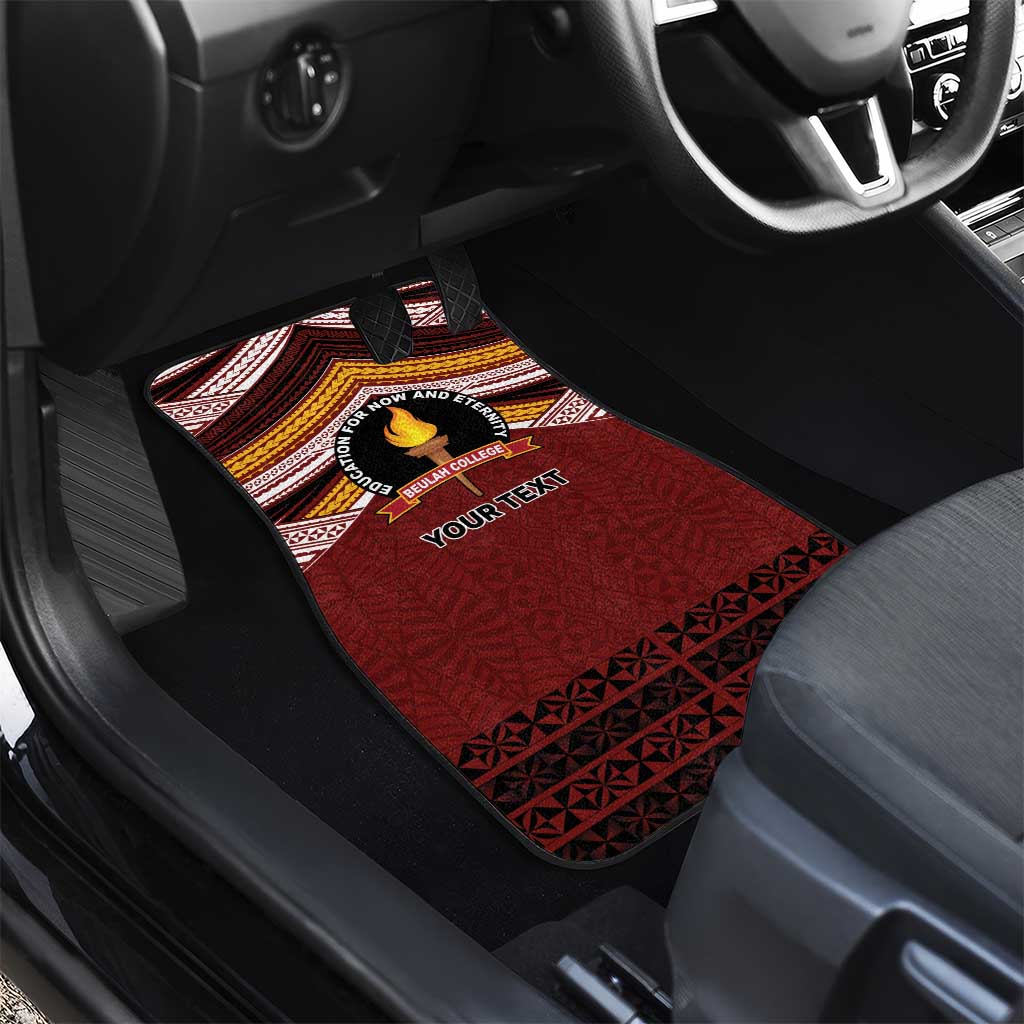 Personalised Tonga Beulah College Car Mats Polynesian Ngatu Tribal LT9 - Polynesian Pride
