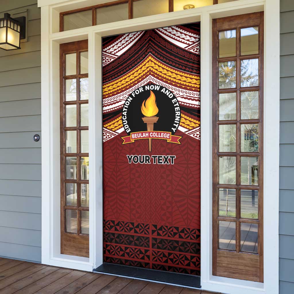 Personalised Tonga Beulah College Door Cover Polynesian Ngatu Tribal LT9 - Polynesian Pride