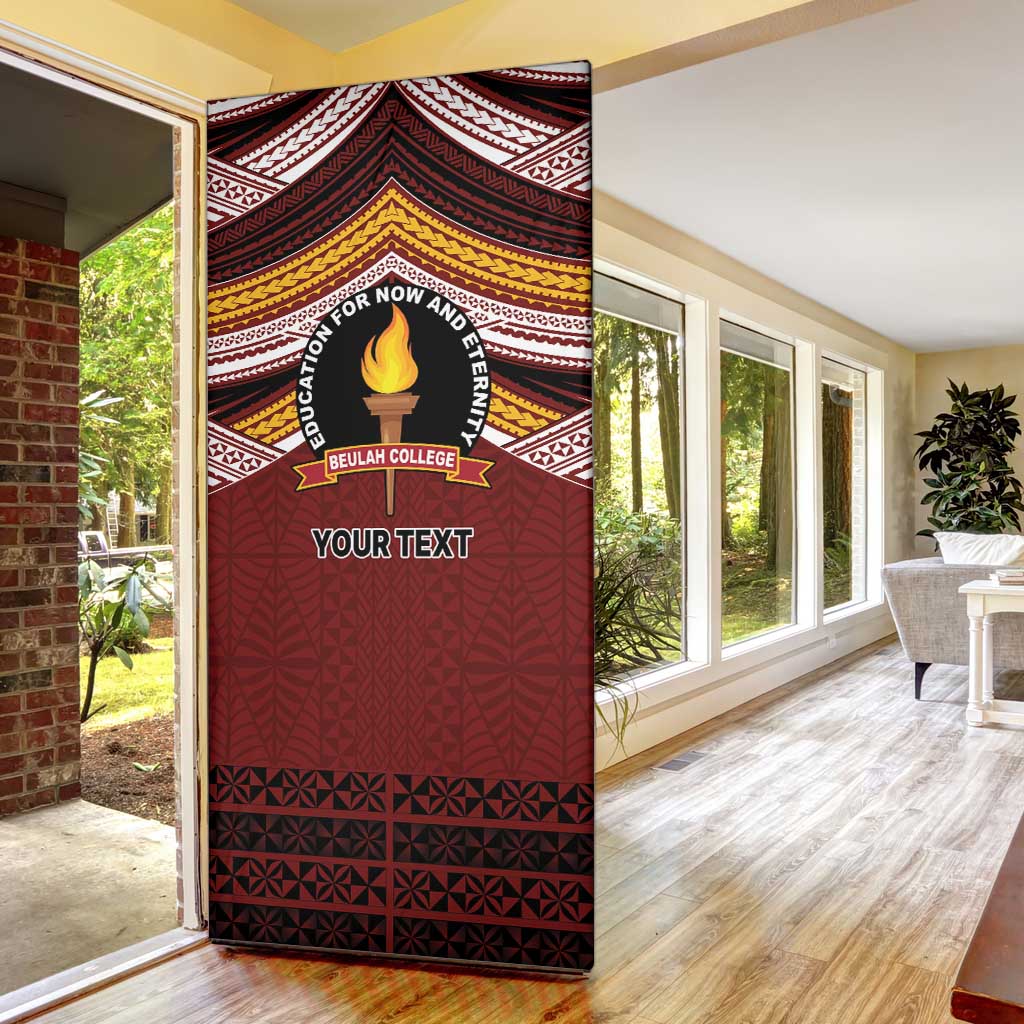 Personalised Tonga Beulah College Door Cover Polynesian Ngatu Tribal LT9 - Polynesian Pride
