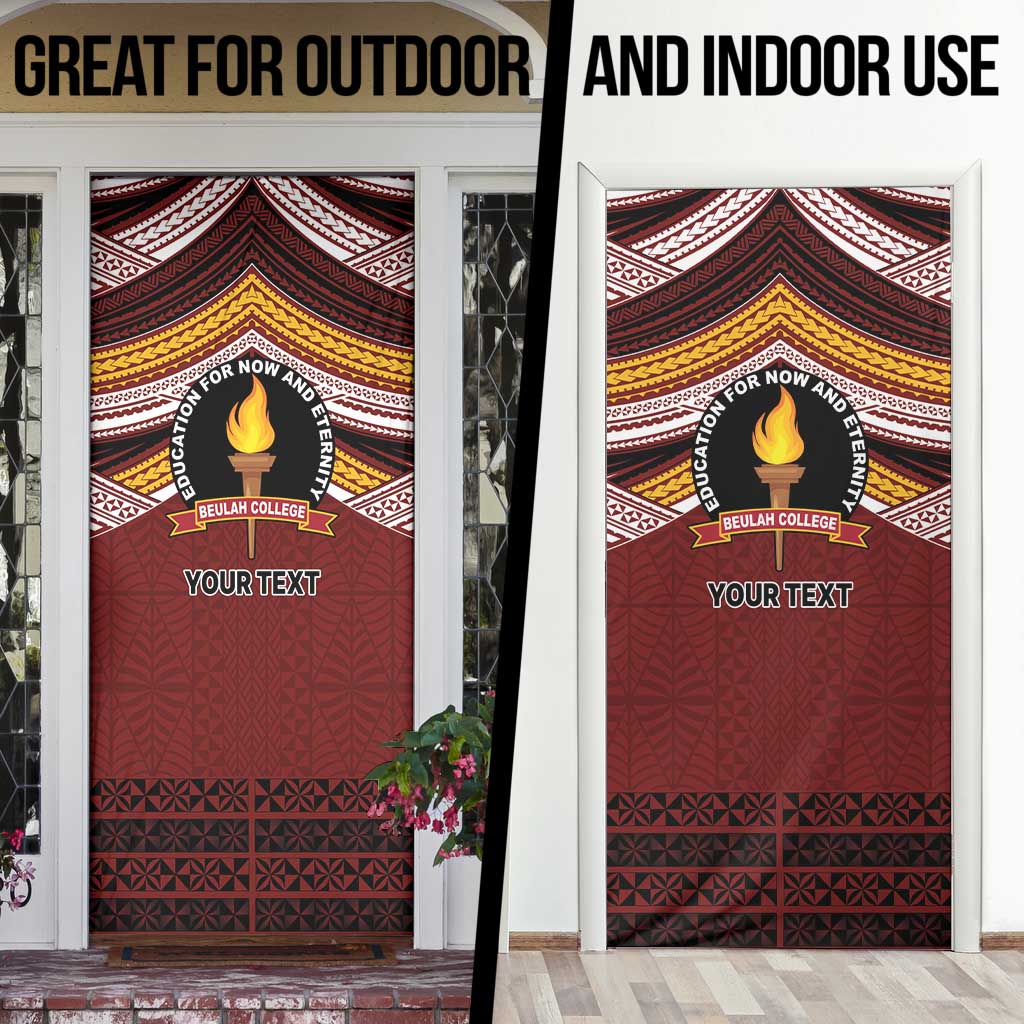 Personalised Tonga Beulah College Door Cover Polynesian Ngatu Tribal LT9 - Polynesian Pride