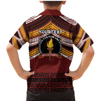 Personalised Tonga Beulah College Family Matching Mermaid Dress and Hawaiian Shirt Polynesian Ngatu Tribal