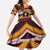 Personalised Tonga Beulah College Family Matching Off The Shoulder Long Sleeve Dress and Hawaiian Shirt Polynesian Ngatu Tribal