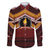 Personalised Tonga Beulah College Family Matching Off The Shoulder Long Sleeve Dress and Hawaiian Shirt Polynesian Ngatu Tribal