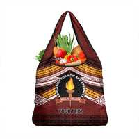 Personalised Tonga Beulah College Grocery Bag Polynesian Ngatu Tribal LT9 1-pack One Size Red - Polynesian Pride