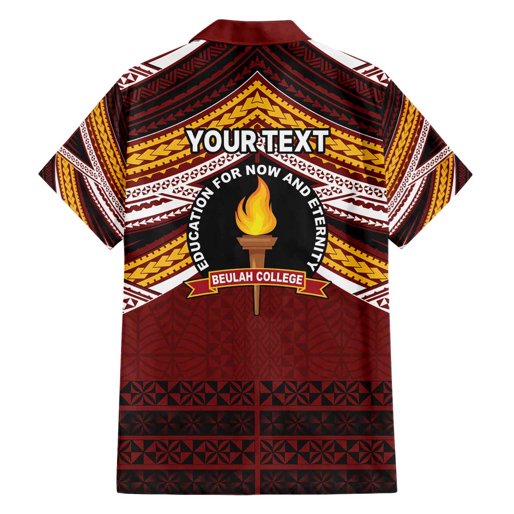 Personalised Tonga Beulah College Hawaiian Shirt Polynesian Ngatu Tribal LT9 - Polynesian Pride