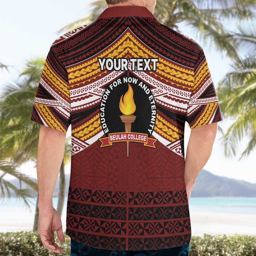 Personalised Tonga Beulah College Hawaiian Shirt Polynesian Ngatu Tribal LT9 - Polynesian Pride