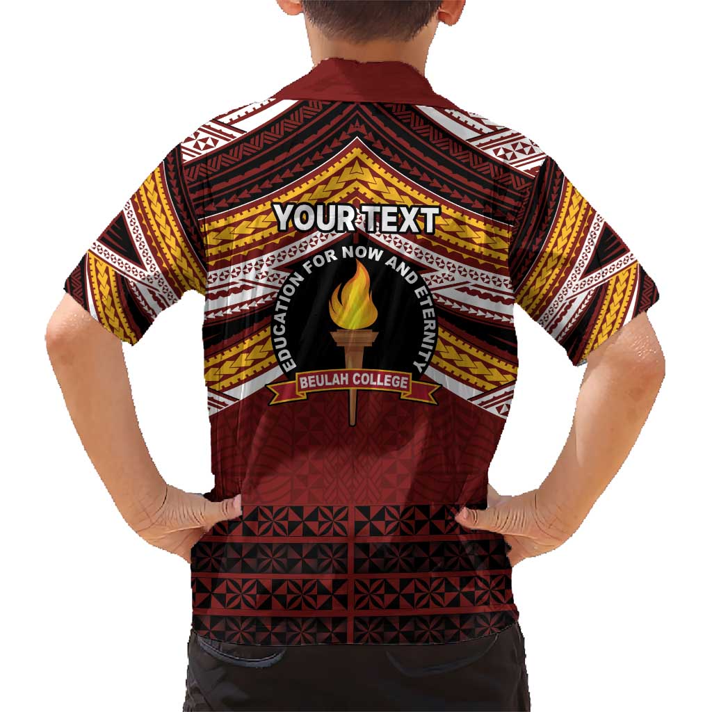 Personalised Tonga Beulah College Hawaiian Shirt Polynesian Ngatu Tribal LT9 - Polynesian Pride