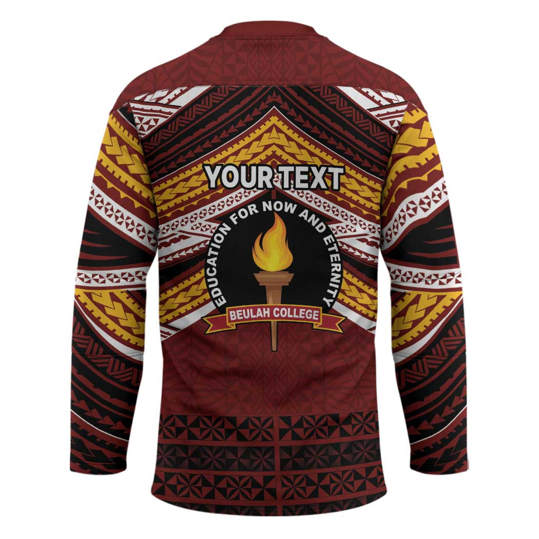 Personalised Tonga Beulah College Hockey Jersey Polynesian Ngatu Tribal LT9 - Polynesian Pride