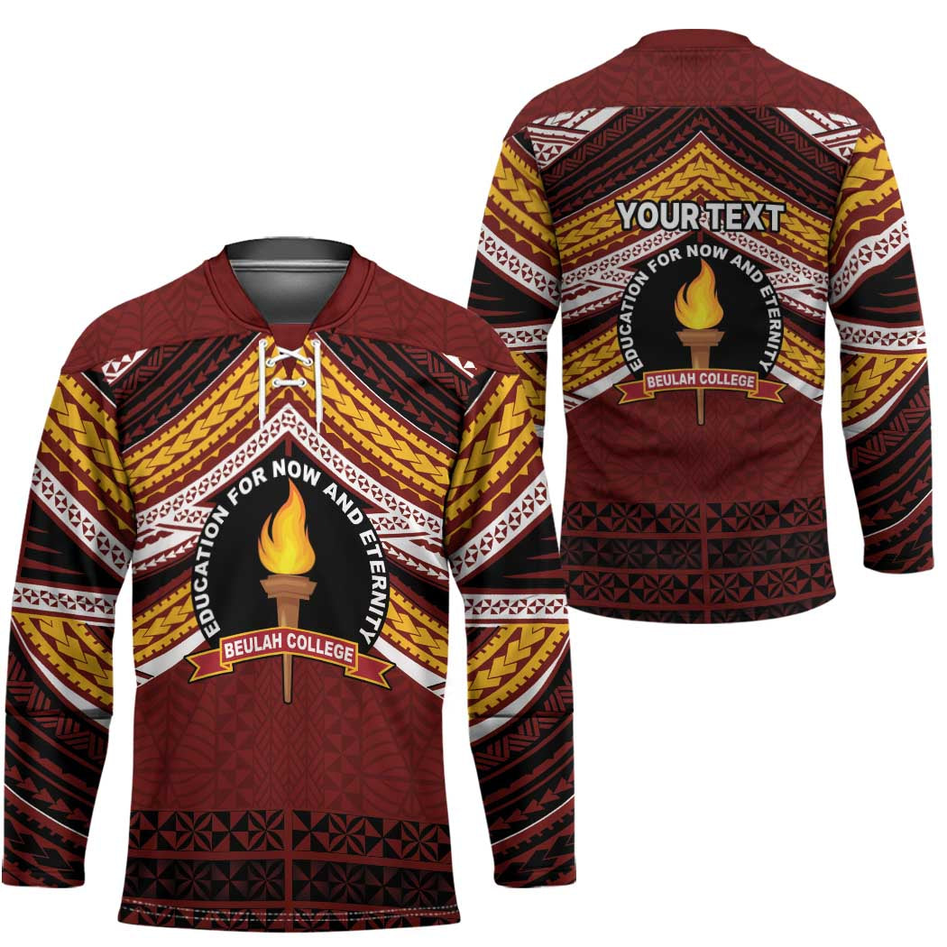 Personalised Tonga Beulah College Hockey Jersey Polynesian Ngatu Tribal LT9 - Polynesian Pride