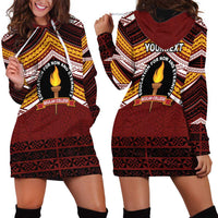 Personalised Tonga Beulah College Hoodie Dress Polynesian Ngatu Tribal