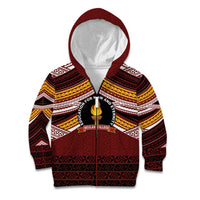Personalised Tonga Beulah College Kid Hoodie Polynesian Ngatu Tribal