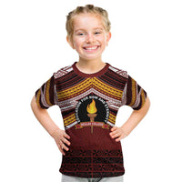 Personalised Tonga Beulah College Kid T Shirt Polynesian Ngatu Tribal