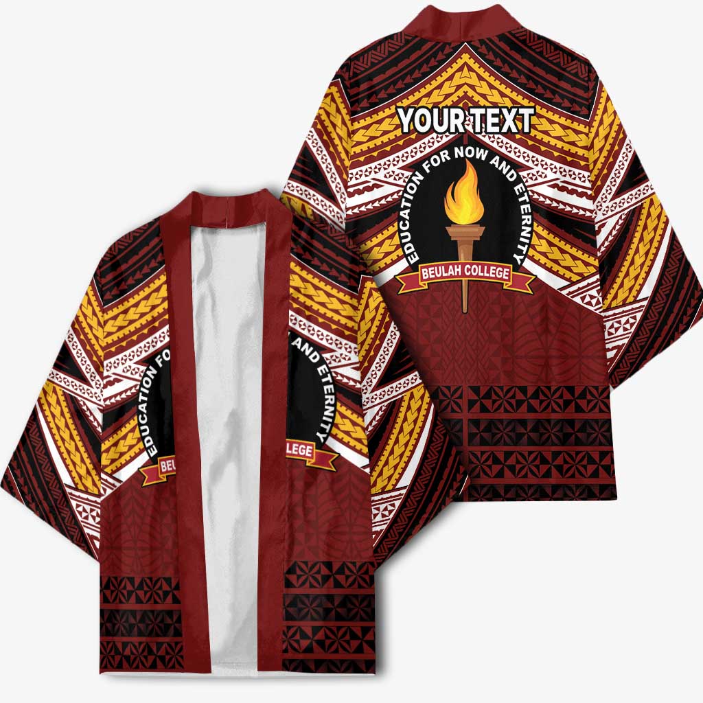 Personalised Tonga Beulah College Kimono Polynesian Ngatu Tribal LT9 - Polynesian Pride