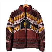Personalised Tonga Beulah College Padded Jacket Polynesian Ngatu Tribal LT9 - Polynesian Pride