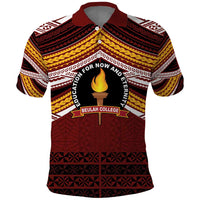 Personalised Tonga Beulah College Polo Shirt Polynesian Ngatu Tribal