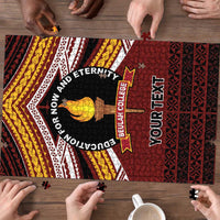 Personalised Tonga Beulah College Puzzle Polynesian Ngatu Tribal LT9 - Polynesian Pride