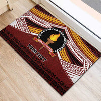 Personalised Tonga Beulah College Rubber Doormat Polynesian Ngatu Tribal LT9 - Polynesian Pride