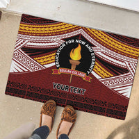 Personalised Tonga Beulah College Rubber Doormat Polynesian Ngatu Tribal LT9 - Polynesian Pride