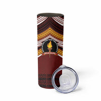 Personalised Tonga Beulah College Skinny Tumbler Polynesian Ngatu Tribal