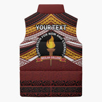 Personalised Tonga Beulah College Sleeveless Puffer Jacket Polynesian Ngatu Tribal LT9 - Polynesian Pride