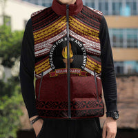 Personalised Tonga Beulah College Sleeveless Puffer Jacket Polynesian Ngatu Tribal LT9 - Polynesian Pride