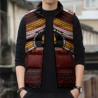 Personalised Tonga Beulah College Sleeveless Puffer Jacket Polynesian Ngatu Tribal LT9 - Polynesian Pride