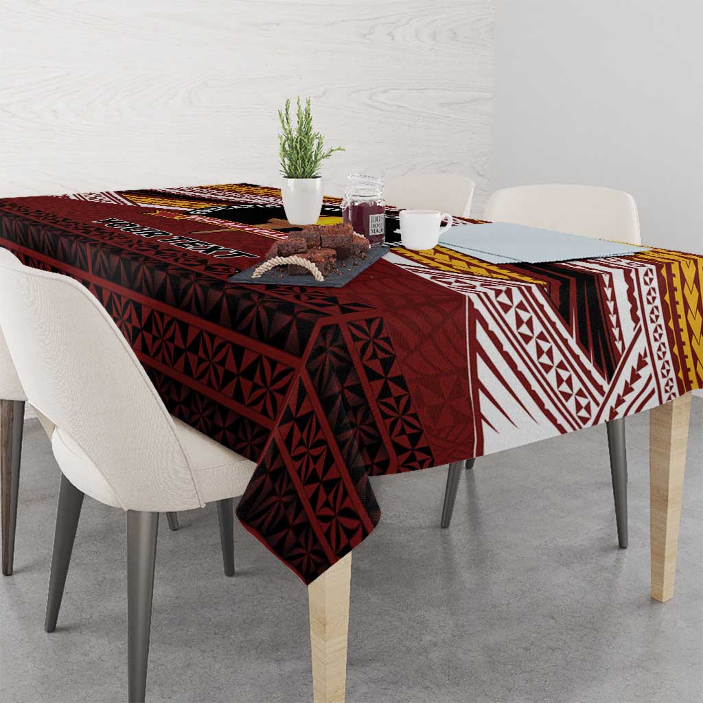 Personalised Tonga Beulah College Tablecloth Polynesian Ngatu Tribal LT9 - Polynesian Pride