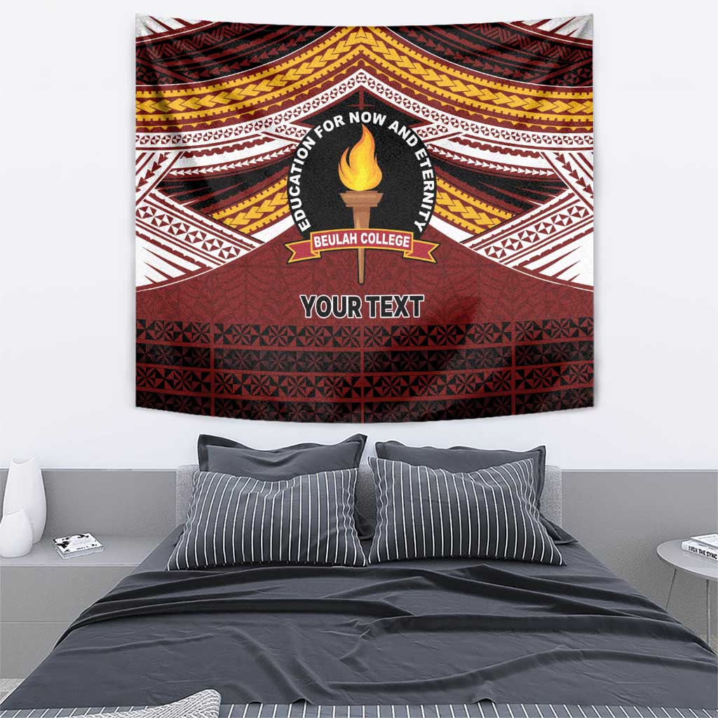 Personalised Tonga Beulah College Tapestry Polynesian Ngatu Tribal