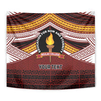 Personalised Tonga Beulah College Tapestry Polynesian Ngatu Tribal
