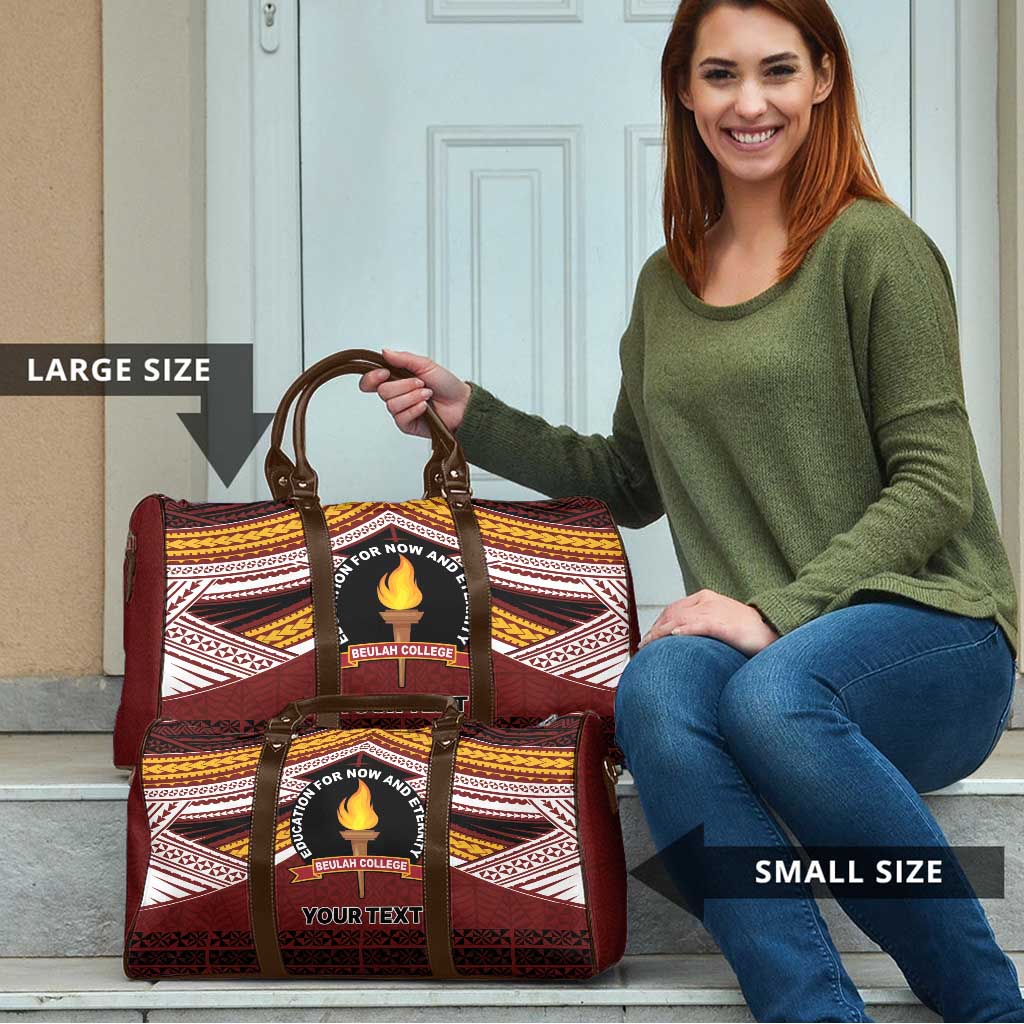 Personalised Tonga Beulah College Travel Bag Polynesian Ngatu Tribal - Polynesian Pride