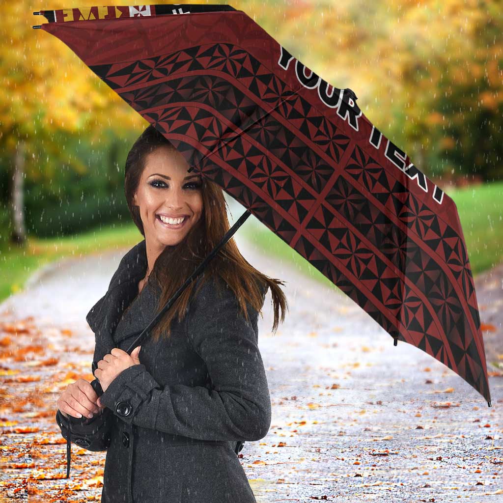Personalised Tonga Beulah College Umbrella Polynesian Ngatu Tribal LT9 - Polynesian Pride