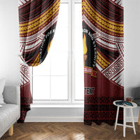 Personalised Tonga Beulah College Window Curtain Polynesian Ngatu Tribal LT9 - Polynesian Pride